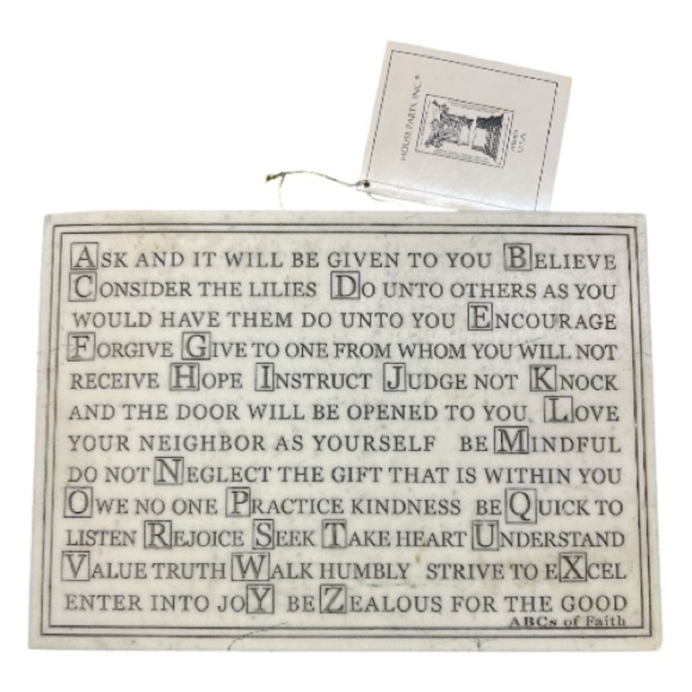 Vintage House Parts Inspirational Plaque with Black Text